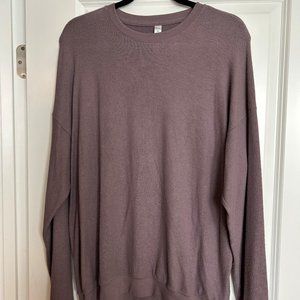 Alo Yoga Soho Pullover Lavender Smoke Size M